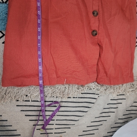 LOVE TREE BURNT ORANGE MIDI DRESS, SZ LARGE - Picture 11 of 11